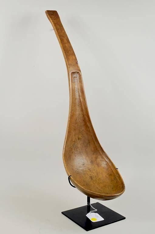 Appraisal: Large Possibly Northwest Coast Carved Wood Ladle Large possibly Northwest