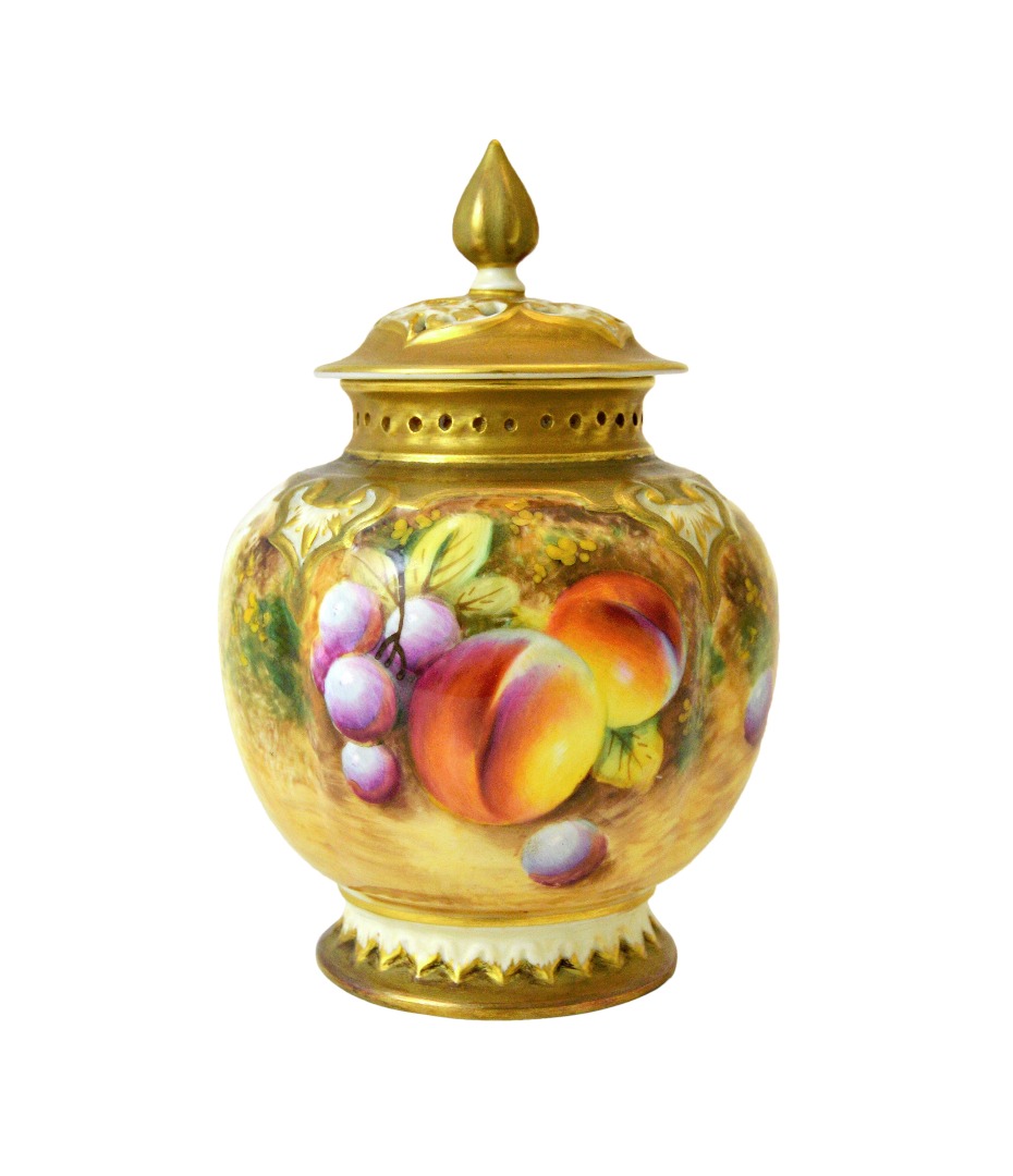 Appraisal: A Royal Worcester pot pourri vase and cover th century