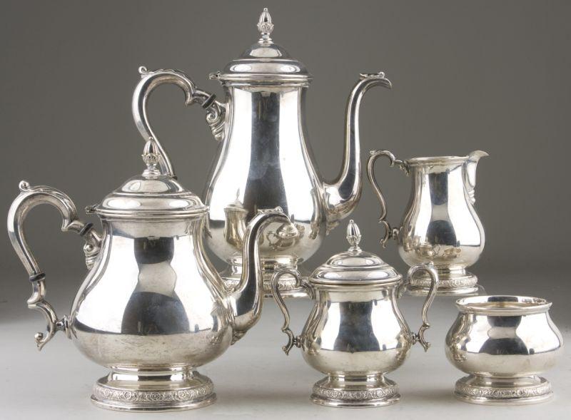 Appraisal: International Sterling Prelude Tea Coffee Set five piece service including