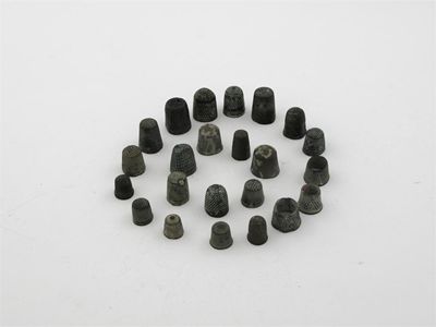 Appraisal: A quantity of twenty-three base metal thimbles various dates