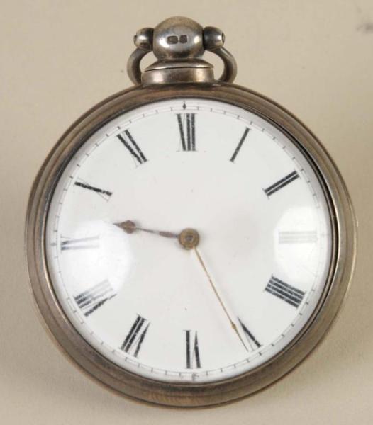 Appraisal: English Pair Case Pocket Watch Description Circa Silver case Verge