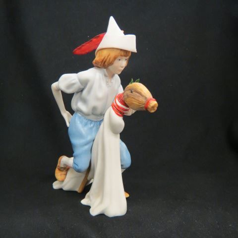 Appraisal: Cybis Porcelain figurine of Boyriding a broom pony excellent