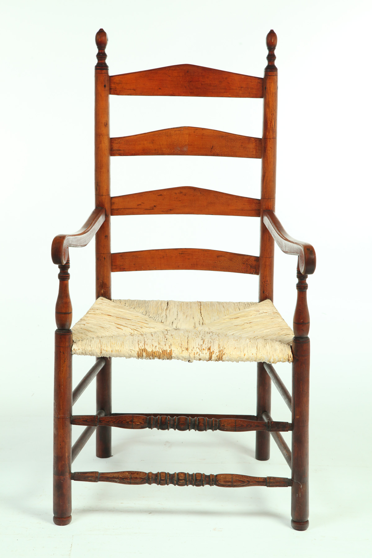 Appraisal: LADDERBACK ARMCHAIR New York or New England th century mixed