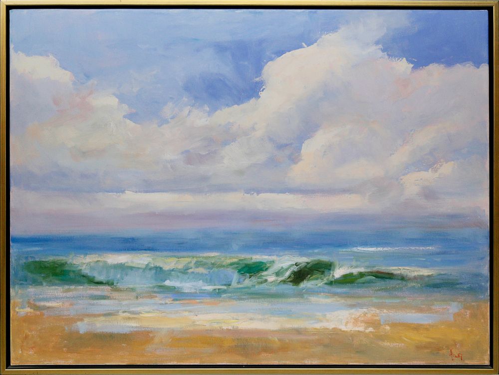 Appraisal: Elle Foley Oil on Canvas Surf's Up Elle Foley American