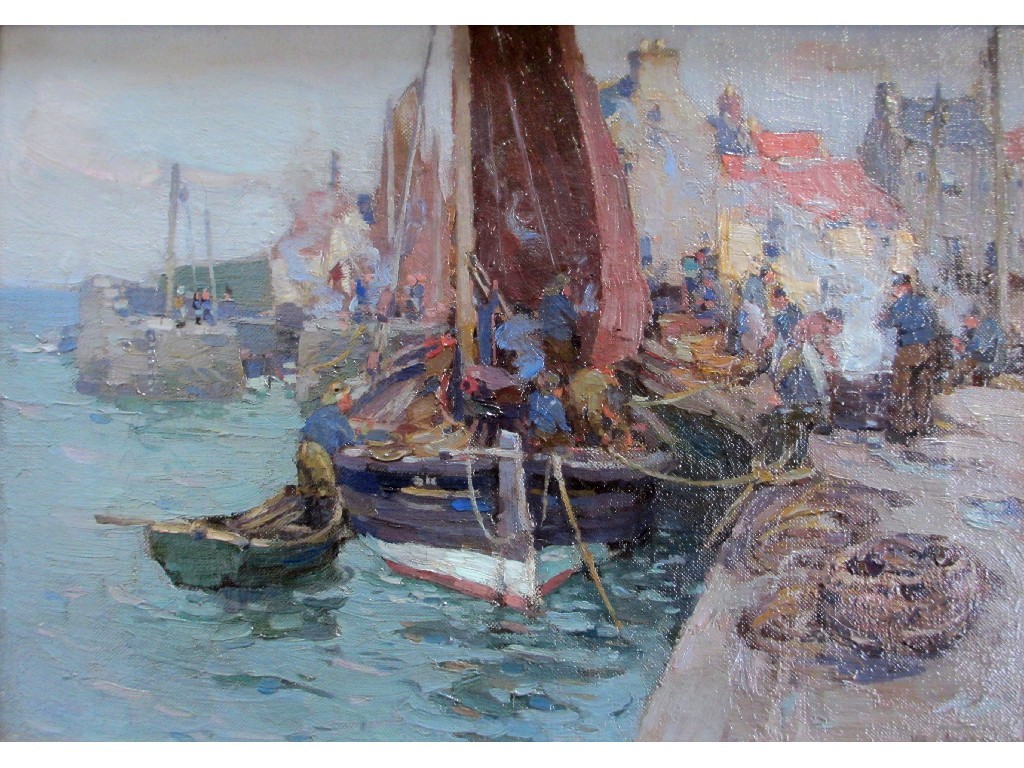 Appraisal: WILLIAM WATT MILNE - ST MONANS HARBOUR Oil on canvas