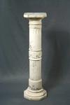 Appraisal: MARBLE PEDESTAL - Circa - carved marble pedestal with molded