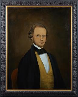 Appraisal: American School Portrait of a Young Man in a Yel