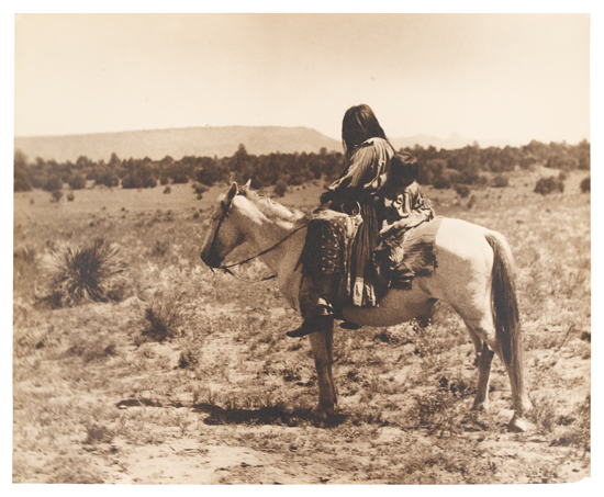 Appraisal: WESTERN PHOTOGRAPHS Moon Carl Apache Land--White River Apache Silver print