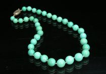 Appraisal: Vintage Turquoise Necklace Thirty five turquoise beads graduated in size