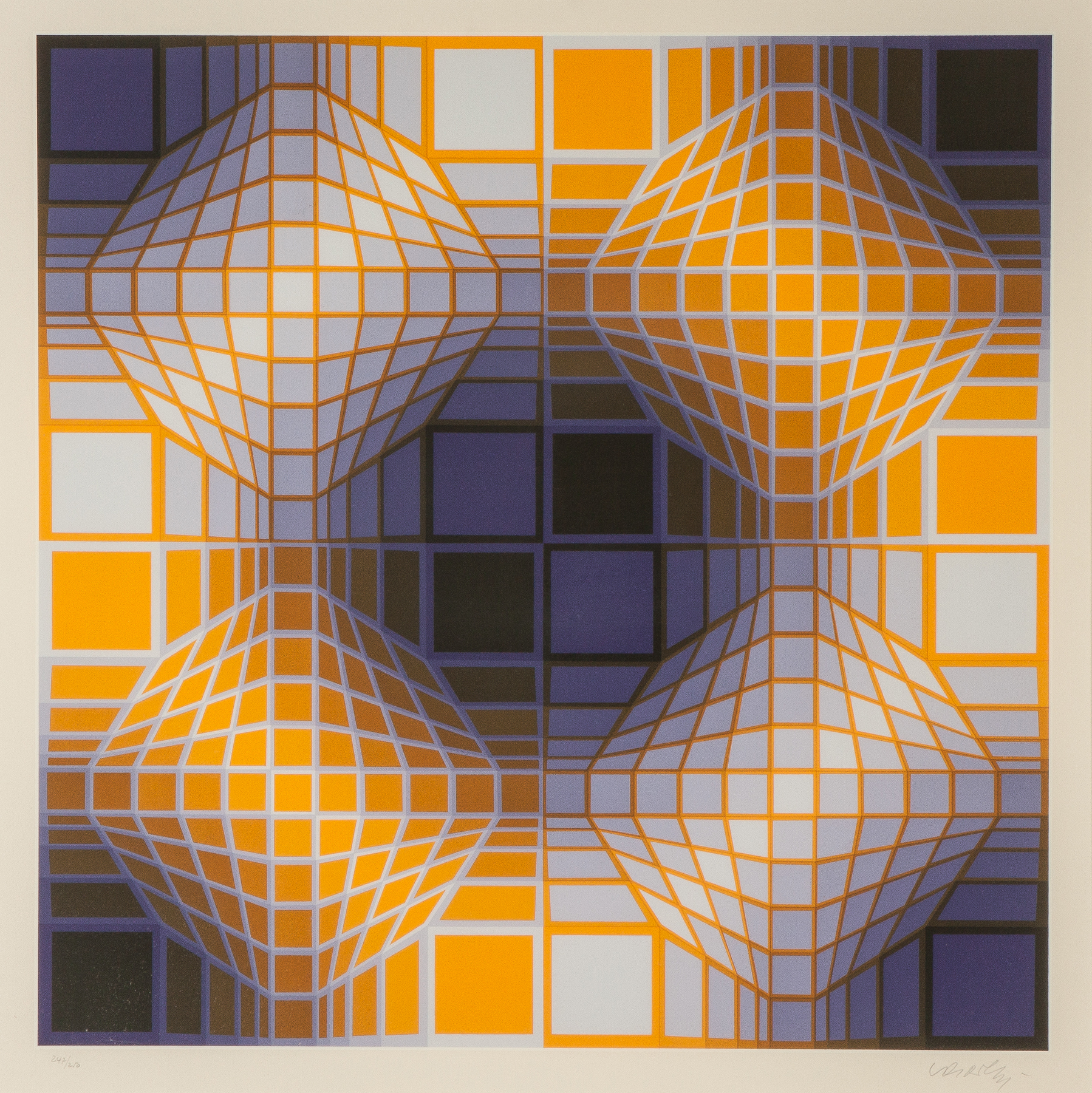 Appraisal: Victor Vasarely French Hungarian - Lithograph Sgn lower left in