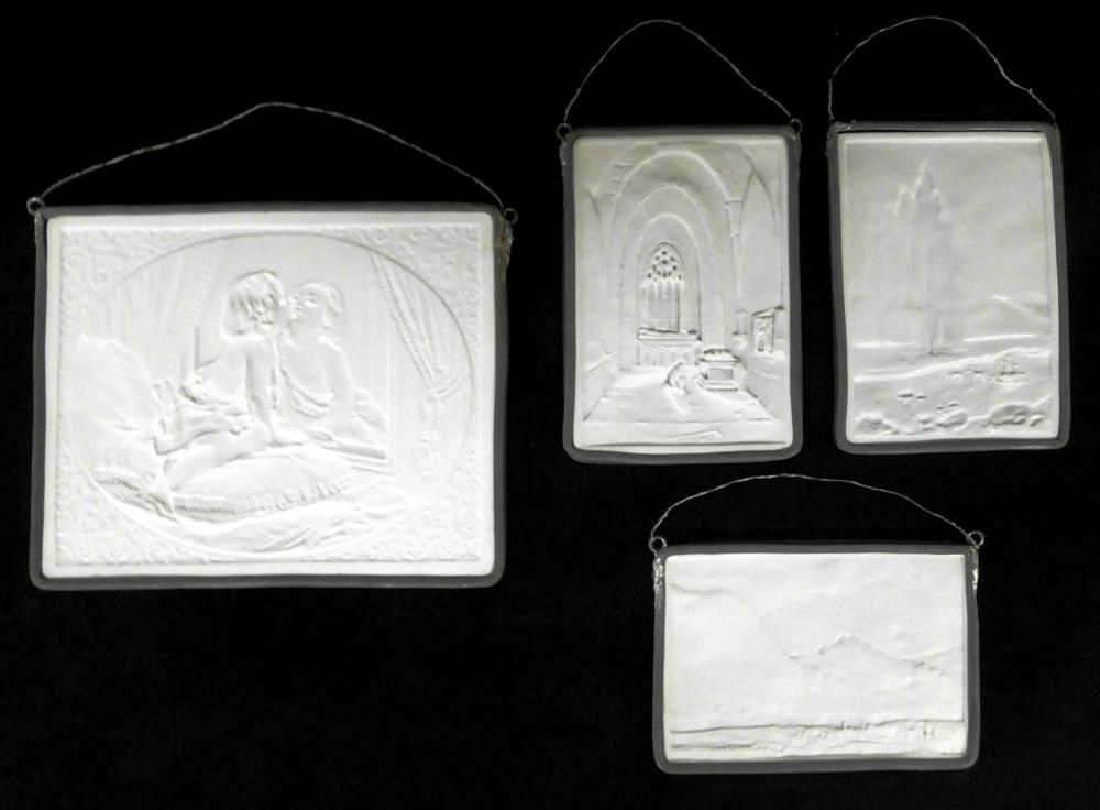 Appraisal: Four th C porcelain Lithophanes three marked K P M