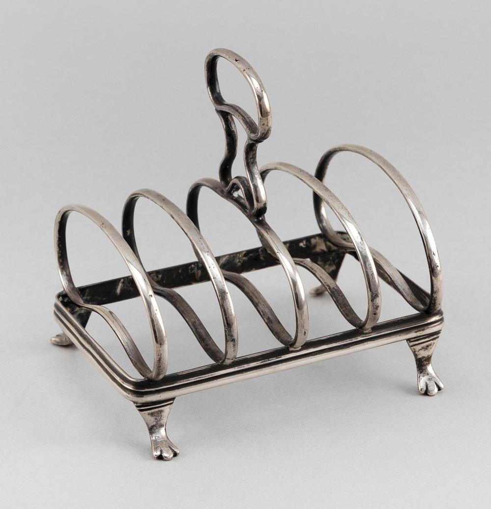 Appraisal: GEORGE V STERLING SILVER TOAST RACK BIRMINGHAM APPROX TROY OZ