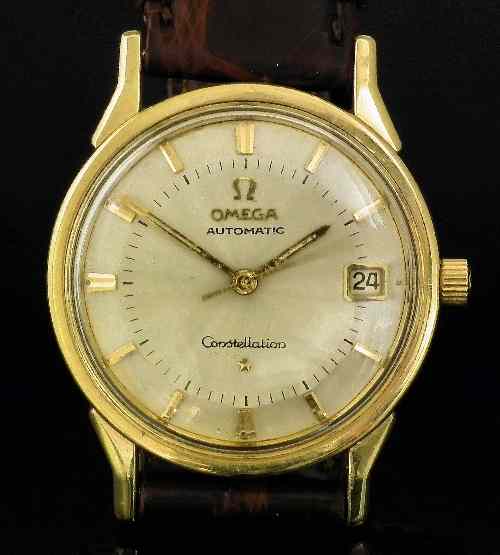 Appraisal: A s gentleman's Omega ''Constellation'' automatic wristwatch in gold coloured