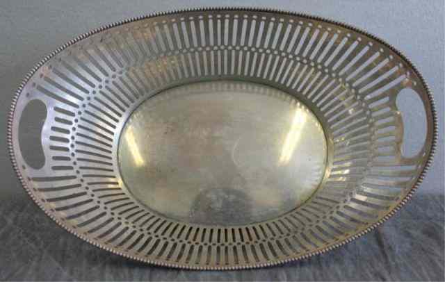 Appraisal: Continental Silver Pierced Basket Approx troy oz From a New