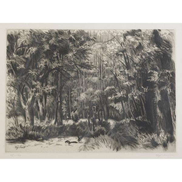 Appraisal: HENRI VERGE-SARRAT French - Paysage etching framed Provenance Private Collection