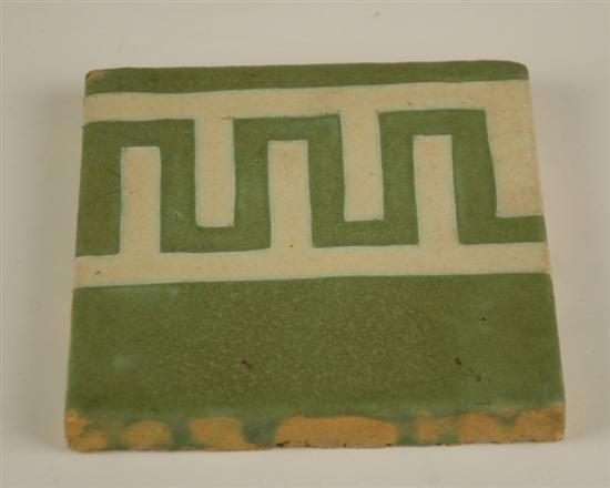 Appraisal: Owens Tile with Arts and Crafts decoration impressed mark on