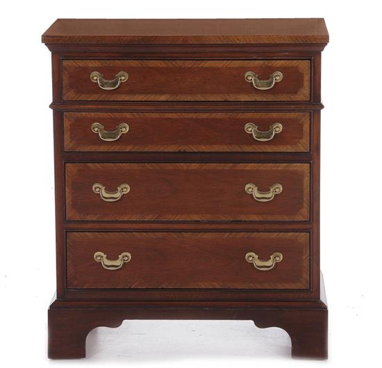 Appraisal: Tradition House inlaid mahogany chest of drawers H W D