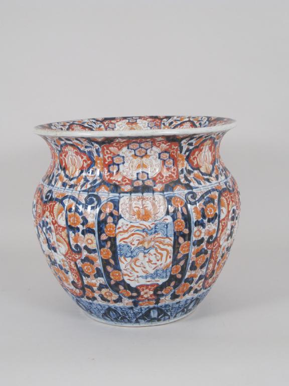 Appraisal: A th Century Japanese Imari Jardiniere fluted baluster form with