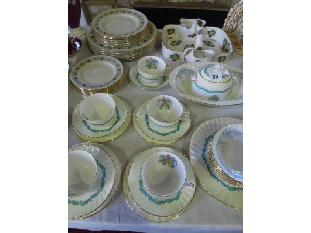 Appraisal: A selection of Minton Ardmore pattern teawares comprising five cups