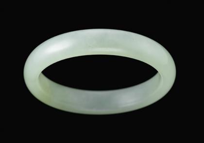 Appraisal: Jade bangle bracelet Smooth carved band D in Good condition