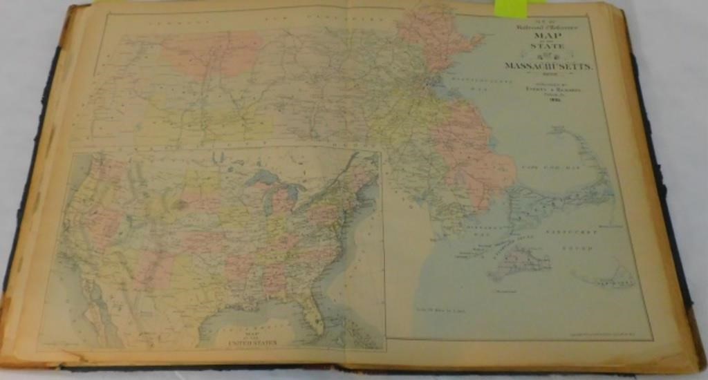 Appraisal: BOUND ATLAS OF BRISTOL COUNTY MASS Everts and Richards x