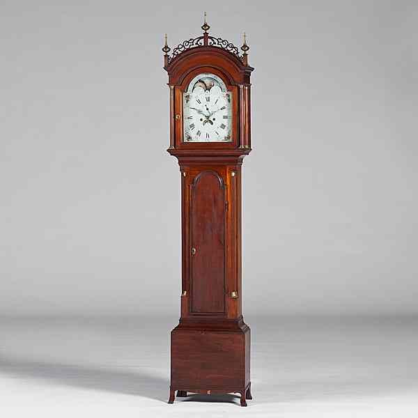 Appraisal: American Tall Case Clock American probably Boston ca A tall