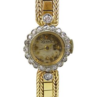 Appraisal: Lady's Vintage Lorett Karat Yellow Gold Bracelet Watch with Diamond