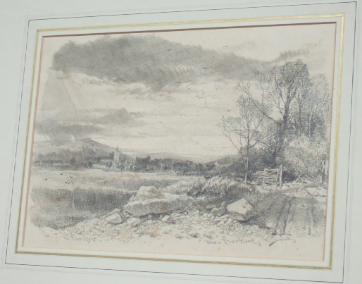 Appraisal: Henry Bright - A view near Dorking Surrey pencil signed