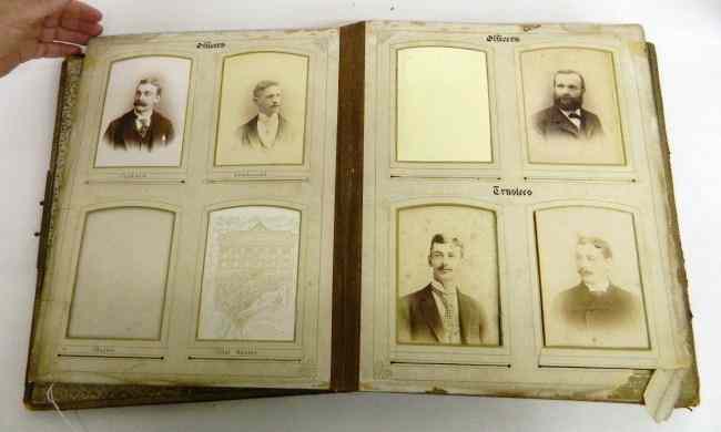 Appraisal: th c leather bound album ''Poughkeepsie Bicycle Club'' Album includes