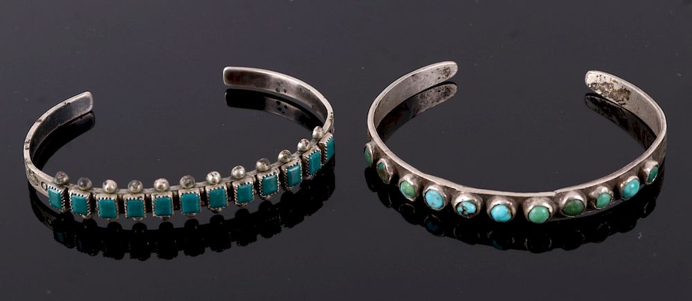 Appraisal: Navajo Fred Harvey Turquoise Sterling Bracelet For your consideration is