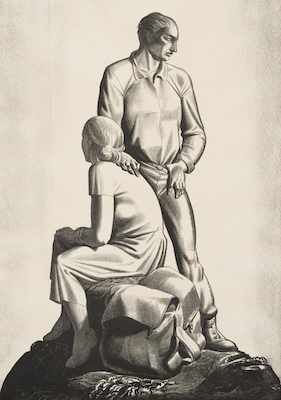 Appraisal: Rockwell Kent American - And Now Where Lithograph on paper