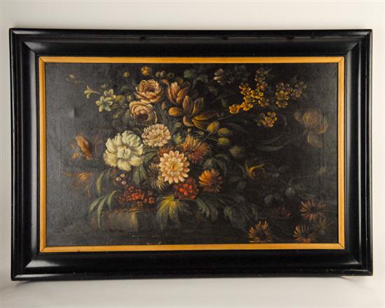 Appraisal: Artist Unknown Floral Still Life Oil on canvas Unsigned Framed