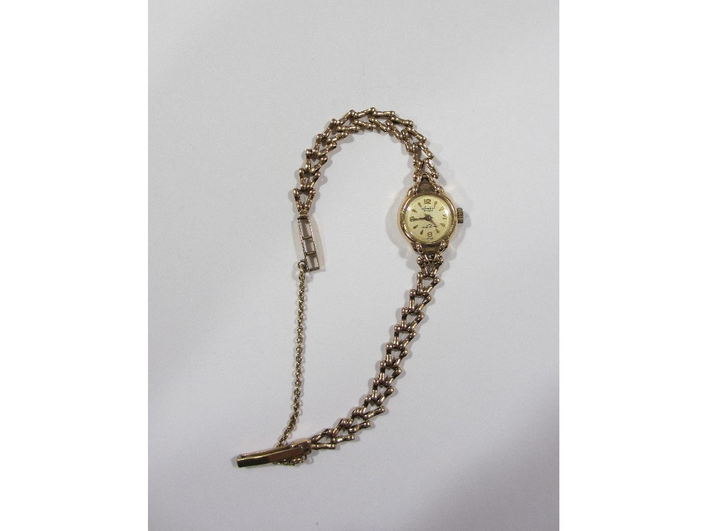 Appraisal: A ladies ct gold bracelet watch by Accurist