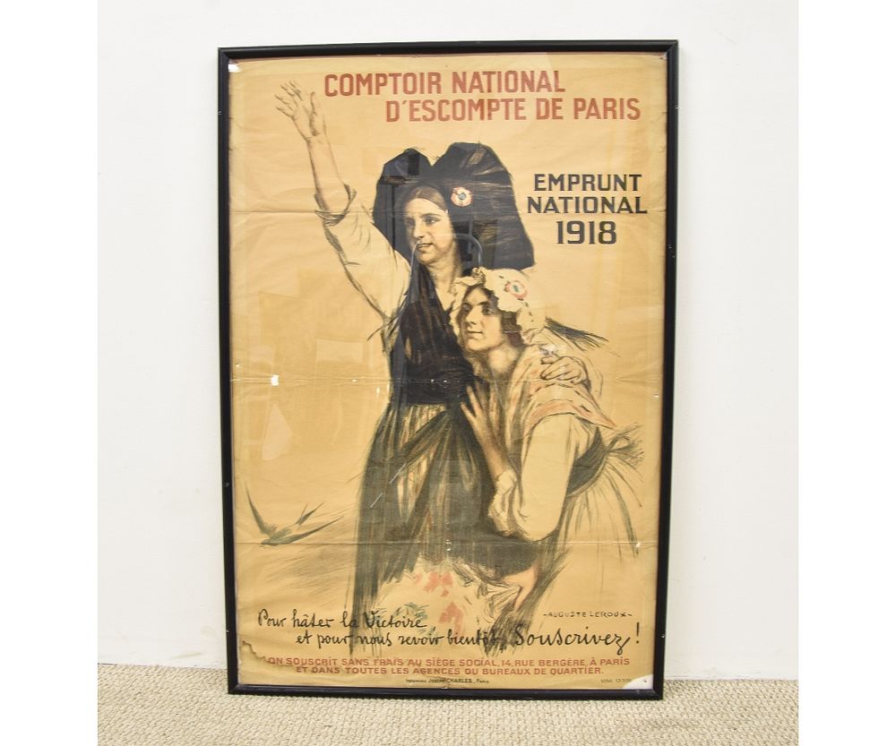 Appraisal: Poster - French WWI French World War I poster Comptoir