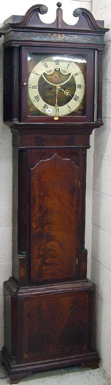 Appraisal: Mahogany eight day longcase clock the square dial signed Samuel