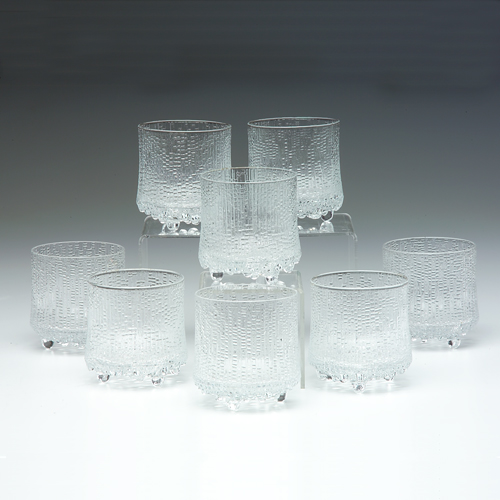 Appraisal: TAPIO WIRKKALA Twenty-four piece glass set c eight each of