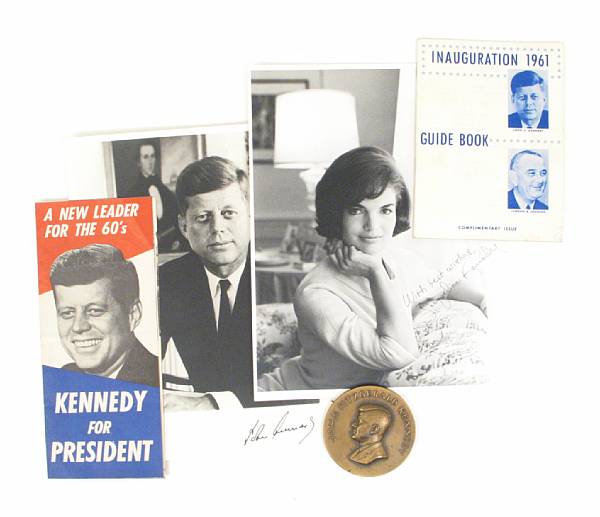 Appraisal: KENNEDY JOHN FITZGERALD Bronze medallion inches in diameter featuring Kennedy