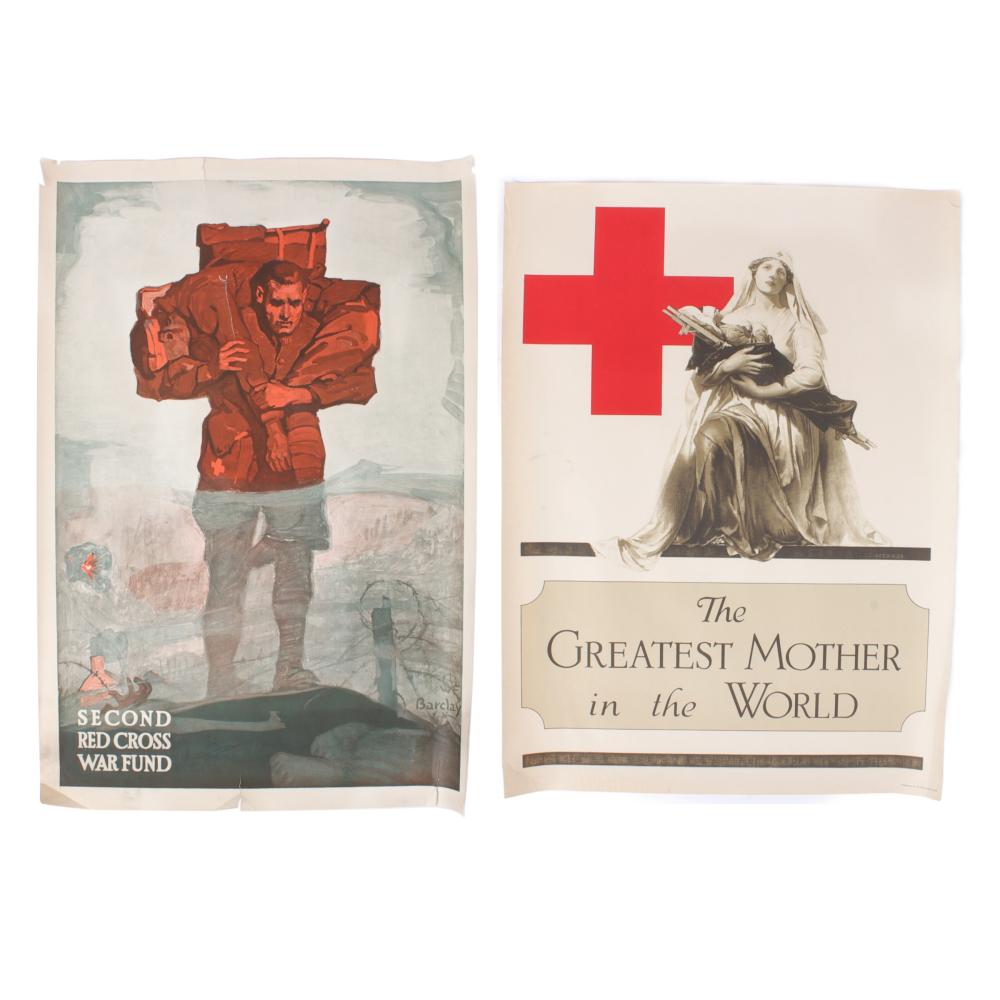 Appraisal: TWO WWI RED CROSS LITHO POSTERS THE GREATEST MOTHER IN