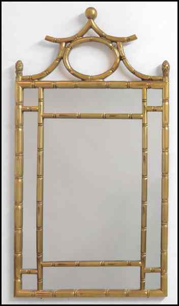 Appraisal: CHINOISERIE STYLE GILTWOOD MIRROR '' x '' Condition No Specific