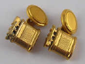 Appraisal: Dunhill A pair of gilt metal cufflinks marked Dunhill and