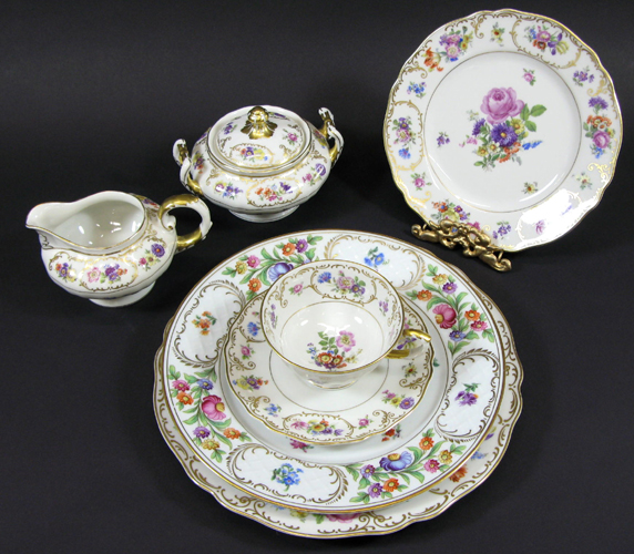 Appraisal: GERMAN DINNER AND LUNCHEON ASSEMBLED SET pieces in similar patterns