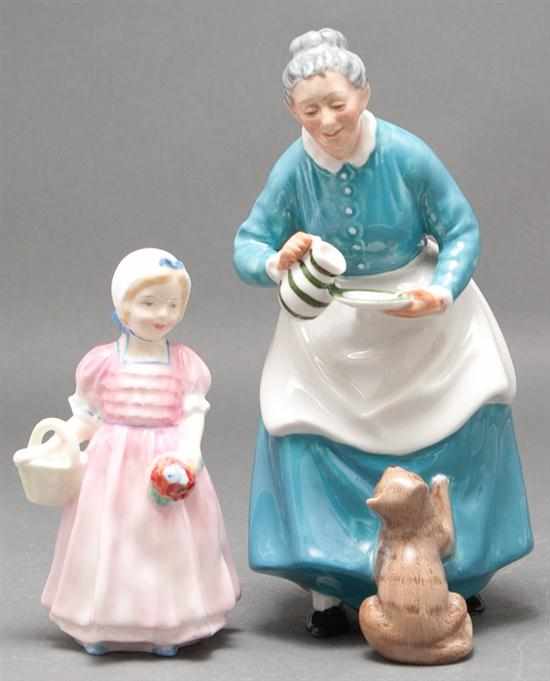 Appraisal: Two Royal Doulton china figures ''The Favourite'' and ''Tinkle Bell