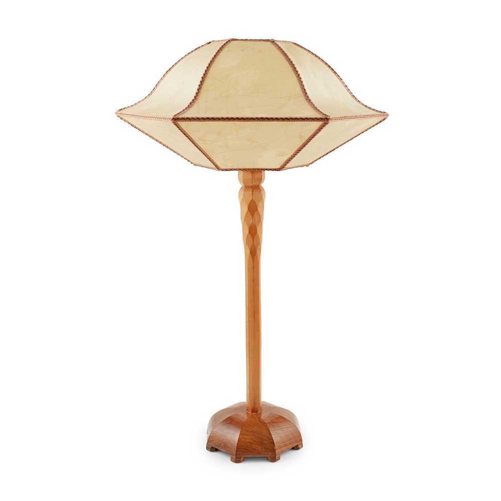 Appraisal: HUGH BIRKETT - TABLE LAMP CIRCA walnut and yew with