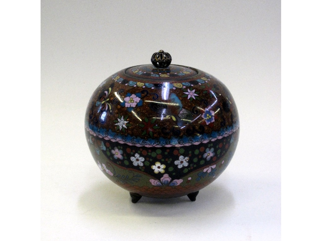 Appraisal: Japanese cloisonne koro of ovoid form