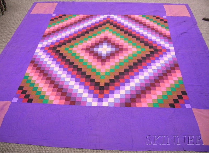 Appraisal: Five Hand-stitched Pieced Cotton Quilts including four s Amish and