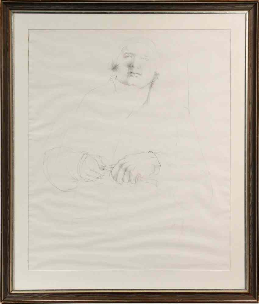 Appraisal: PORTRAIT DRAWING OF GRACCHUS BABEUF- BY THOMAS CORNELL Fran ois-No