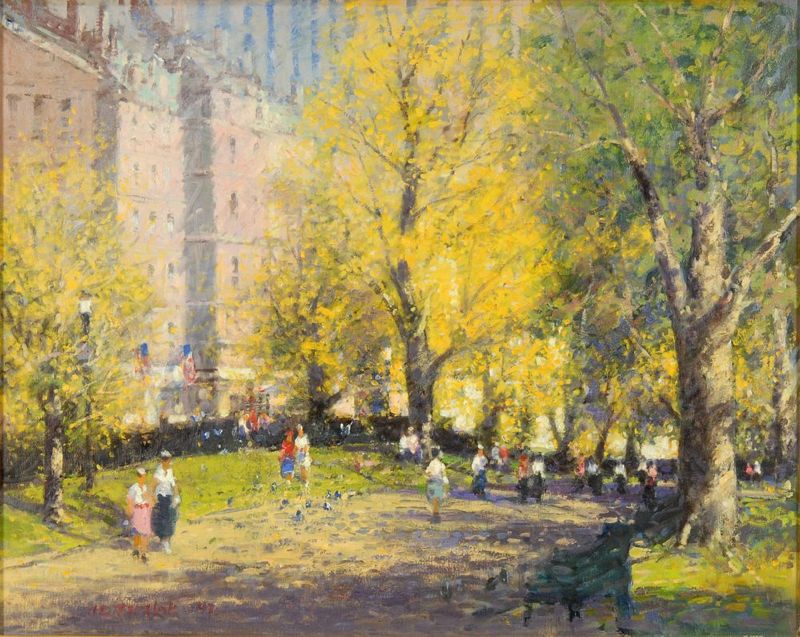 Appraisal: JOHN CHARLES TERELAKAmerican b The Public Gardens Boston Signed and