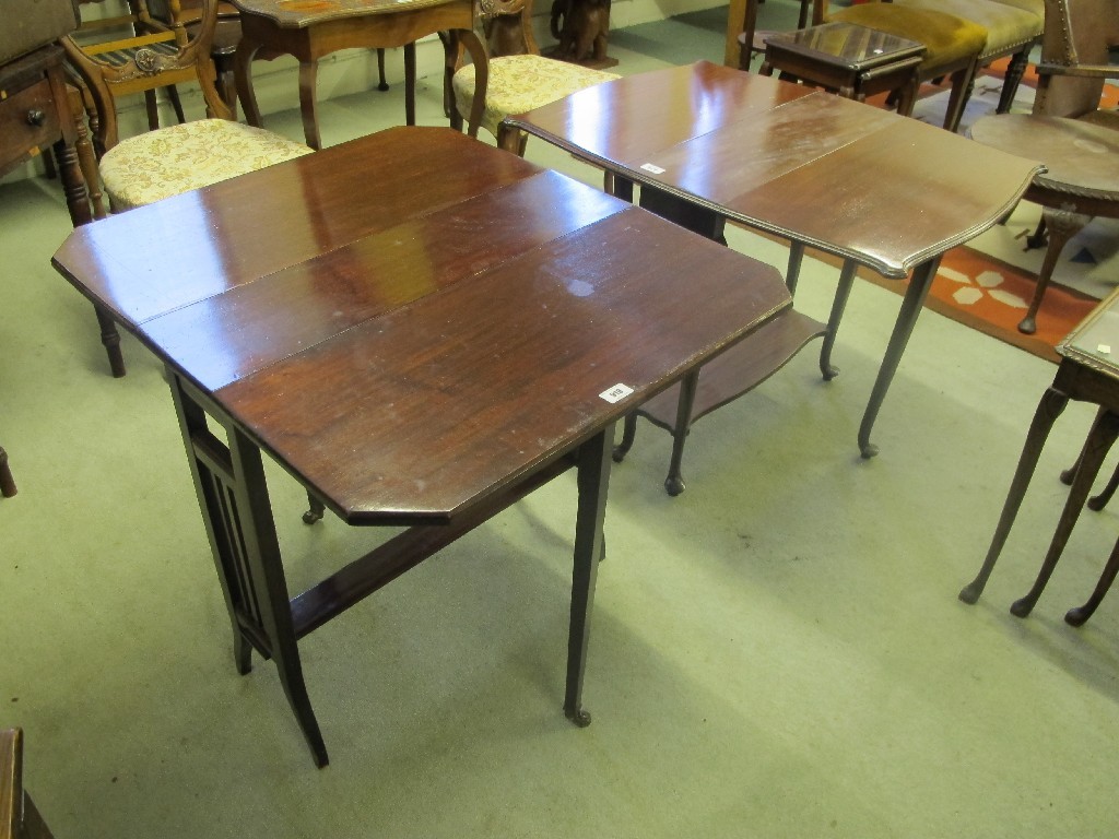 Appraisal: Two Edwardian mahogany Sutherland tables