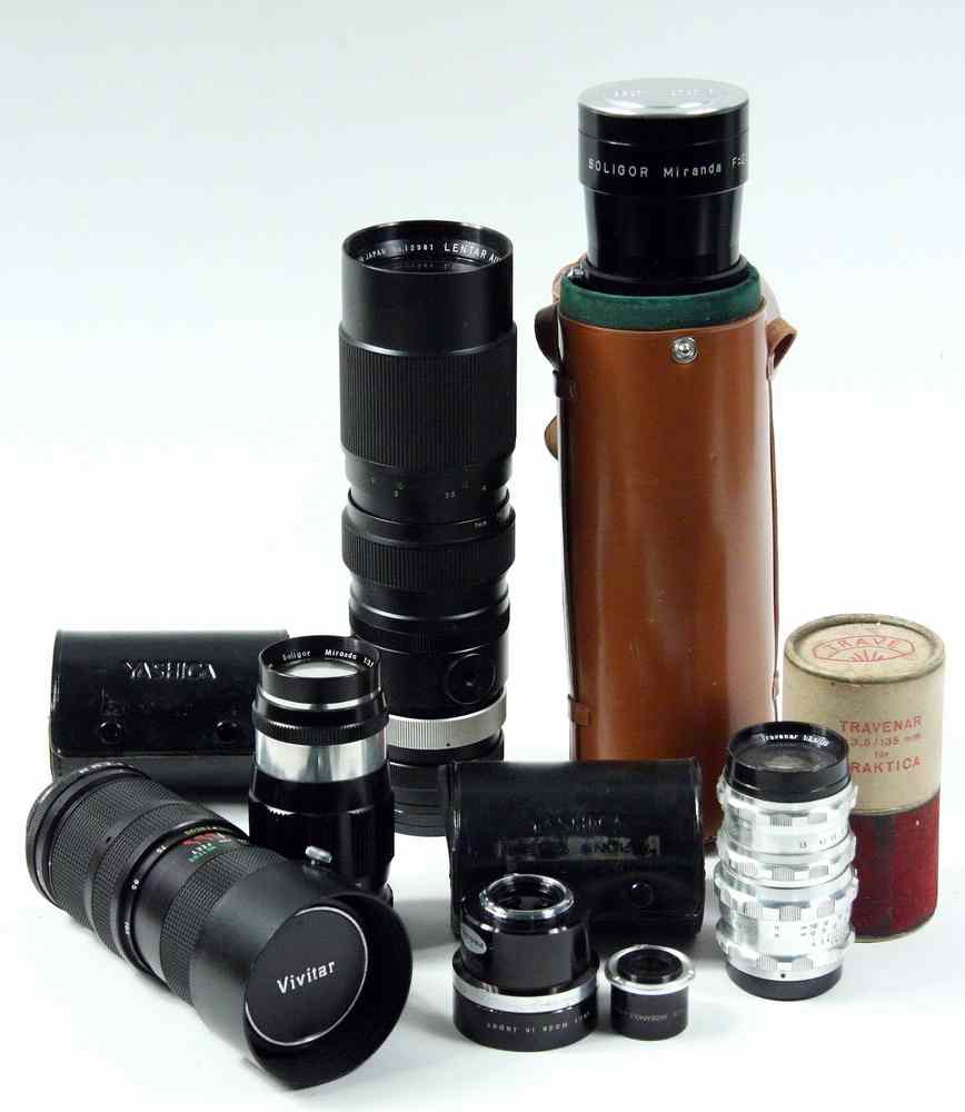 Appraisal: COLLECTION CAMERA LENSES - Including Soligar Miranda f mm No