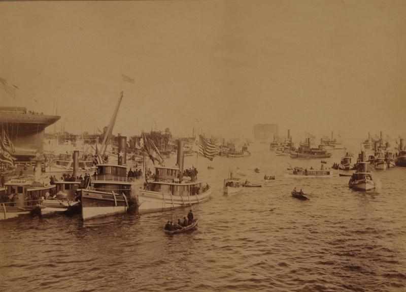 Appraisal: UNKNOWN C PHILADELPHIA HARBOR CENTENNIAL CELEBRATION Toned albumen print Provenance